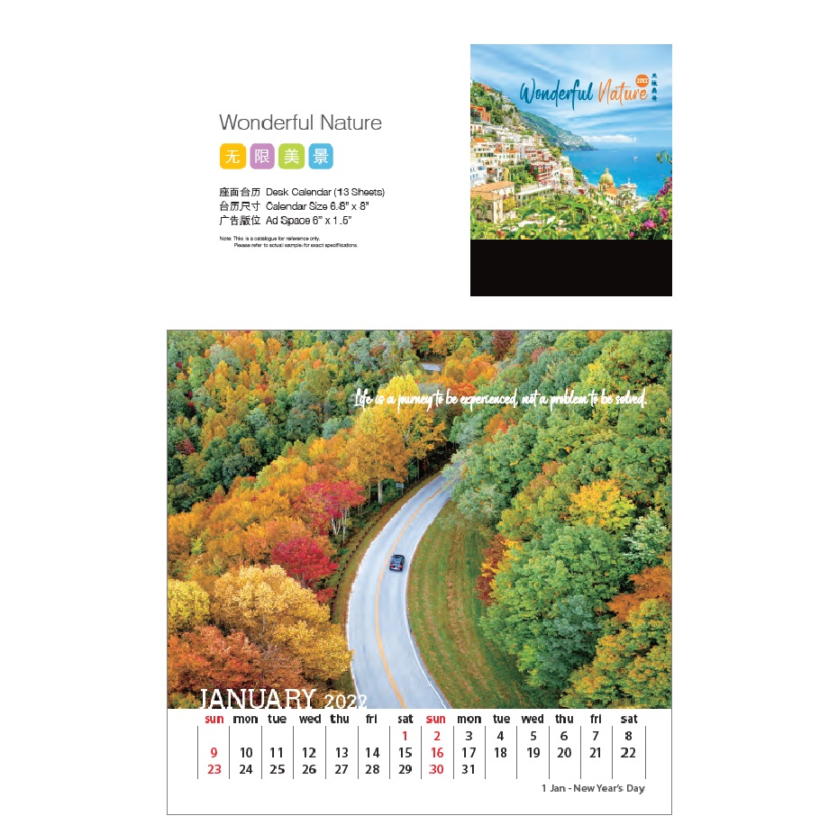 Wire-O Desk Calendar (Wonderful Nature)