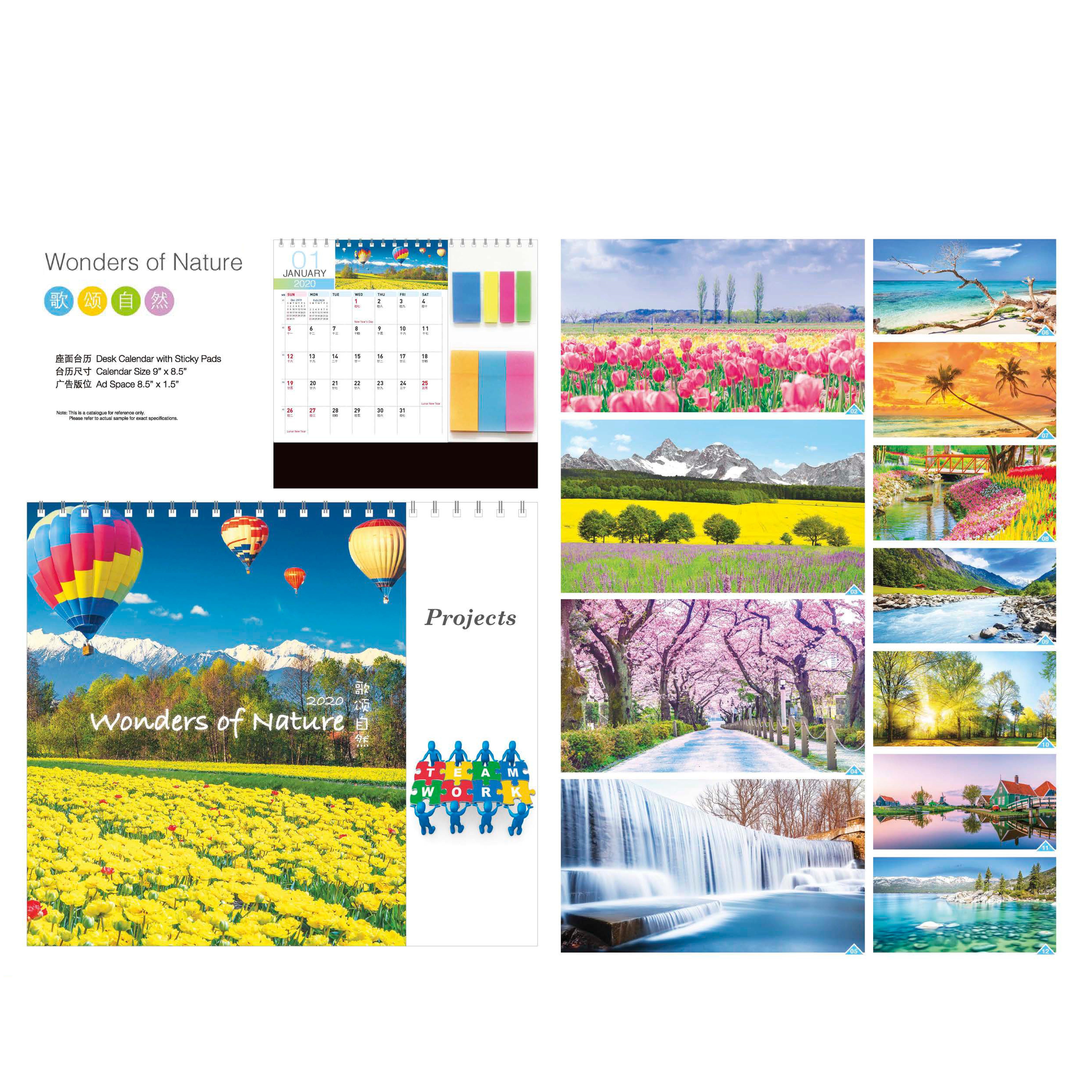 Wonders of Nature Desk Calendar