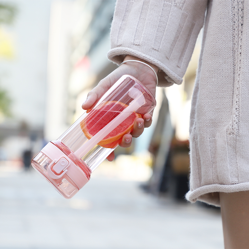 Flip Cover Button Water Bottle