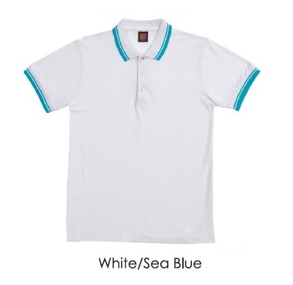 Striped Tip Honeycomb Polo Tee