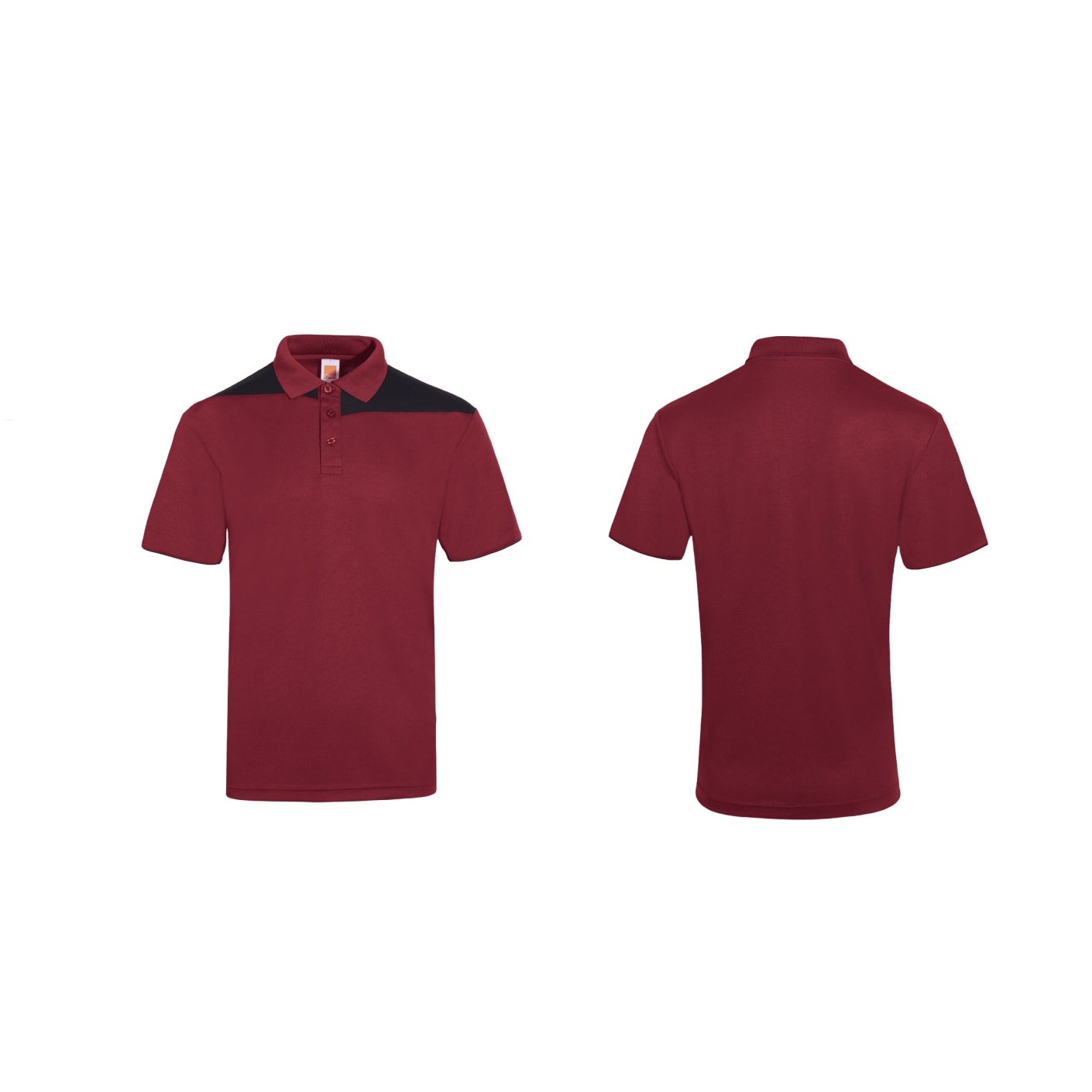 Unisex Microfibre Cut & Sew Color Black Short Sleeve Polo Shirt
