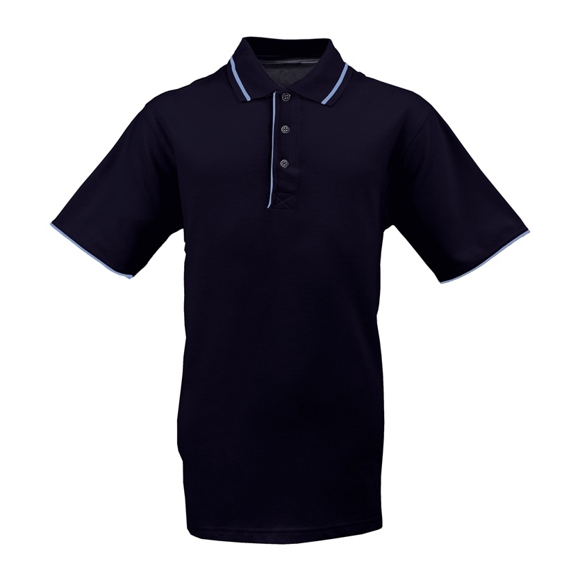 Unisex CVC Cotton Tipped Short Sleeve Polo Shirt