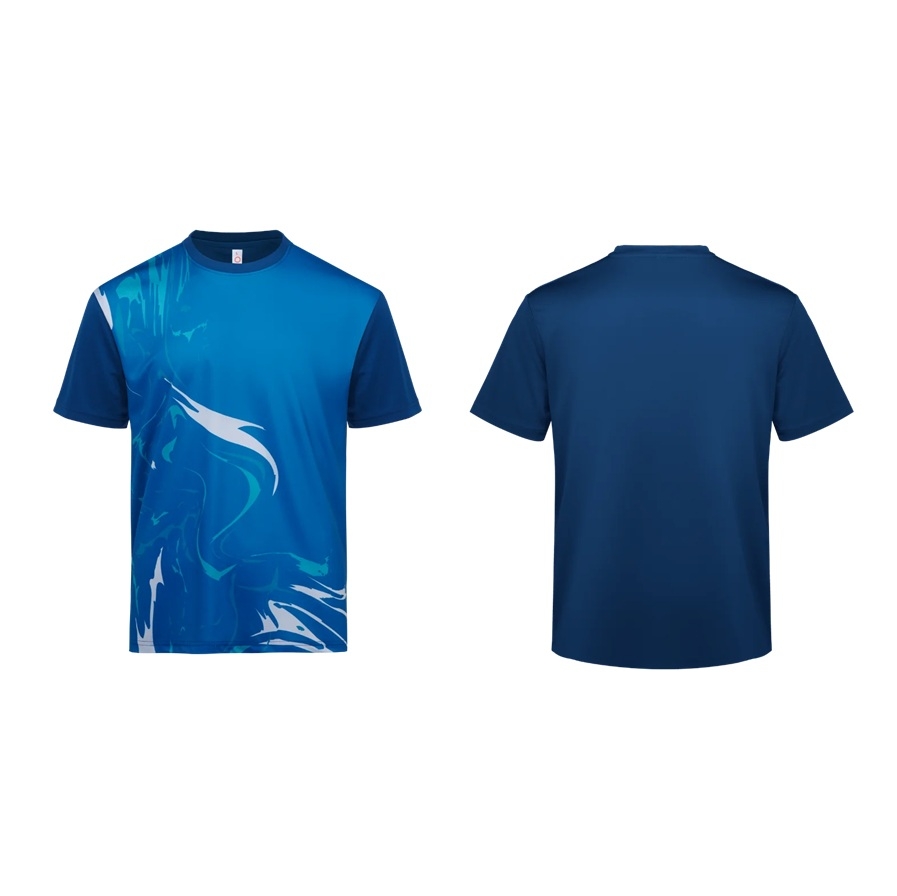 Unisex Microfibre Mini Eyelet Sublimation Round Neck Short Sleeve T-Shirt