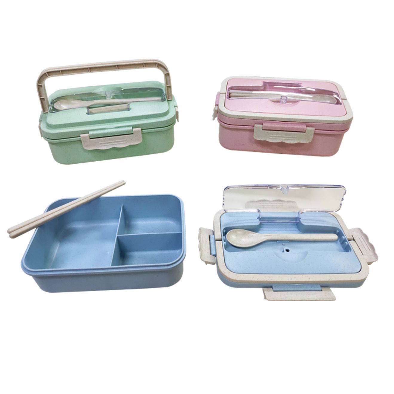 Wheat Bento Box with handle