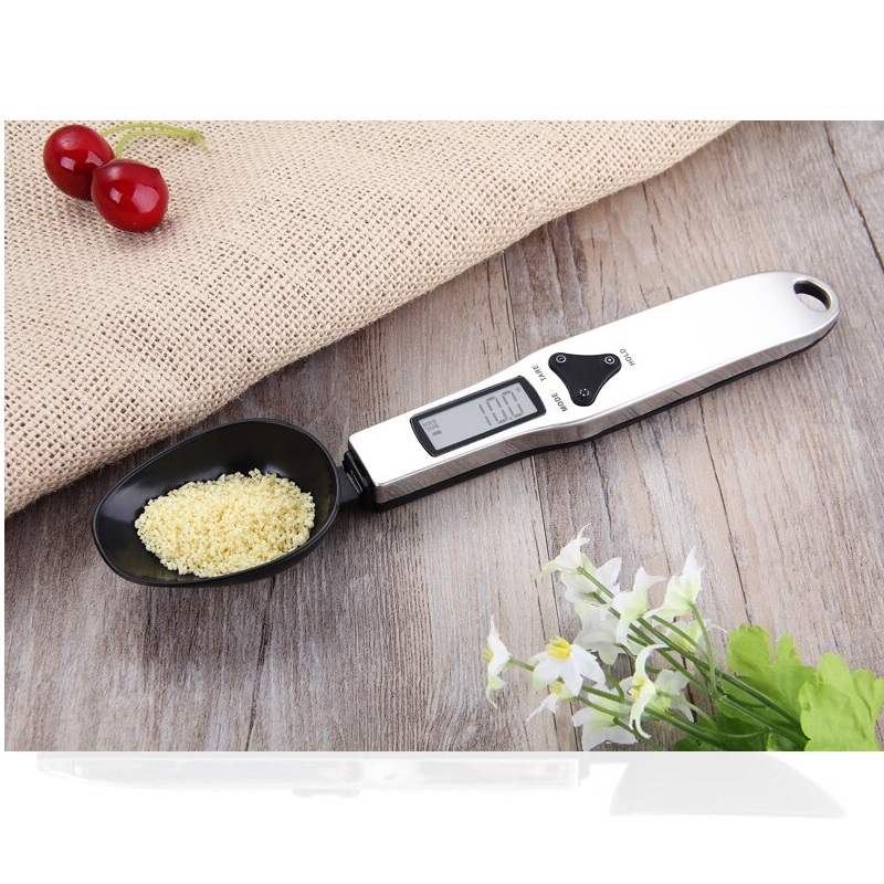 300g/0.1g Portable LCD Digital Kitchen Scale Measuring Spoon