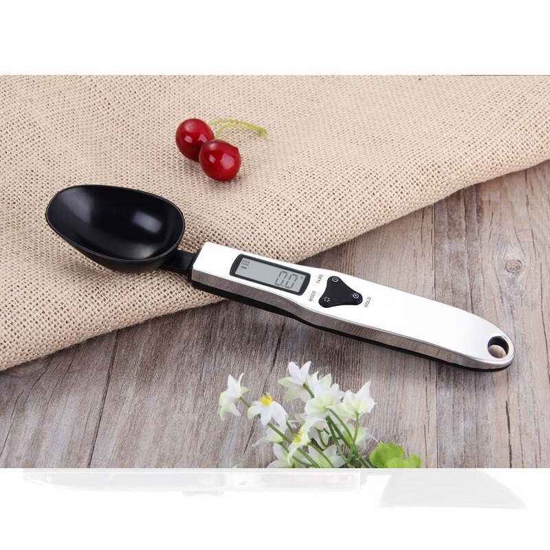 300g/0.1g Portable LCD Digital Kitchen Scale Measuring Spoon