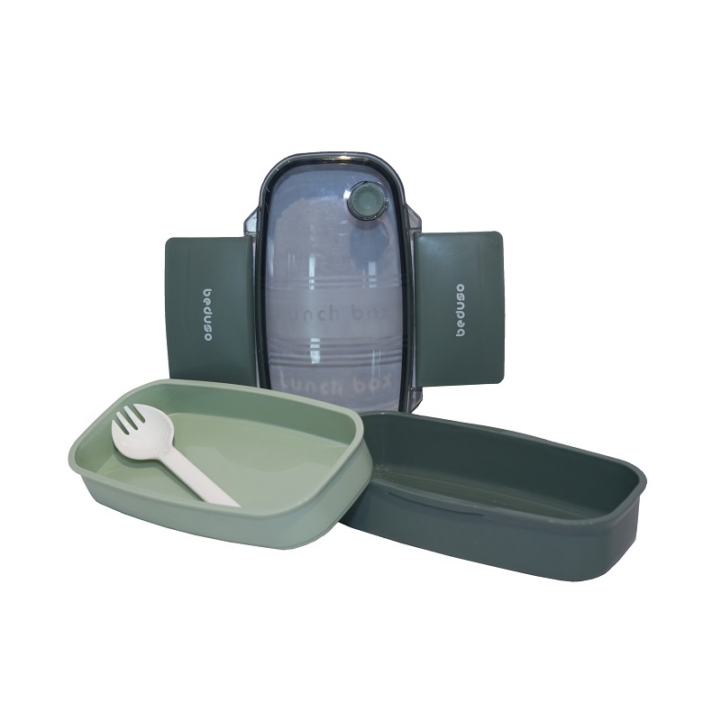 2 Tier Lunch Container with Spork (45)