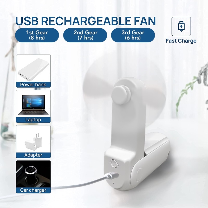 Multifunctional Portable Mini Fan w/Torch