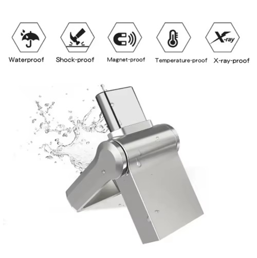 Swivel Mini Metal USB-C Flash Drive, 32GB