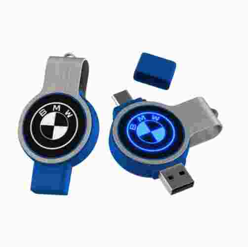 Circular Type-C LED USB Drive, 2.0