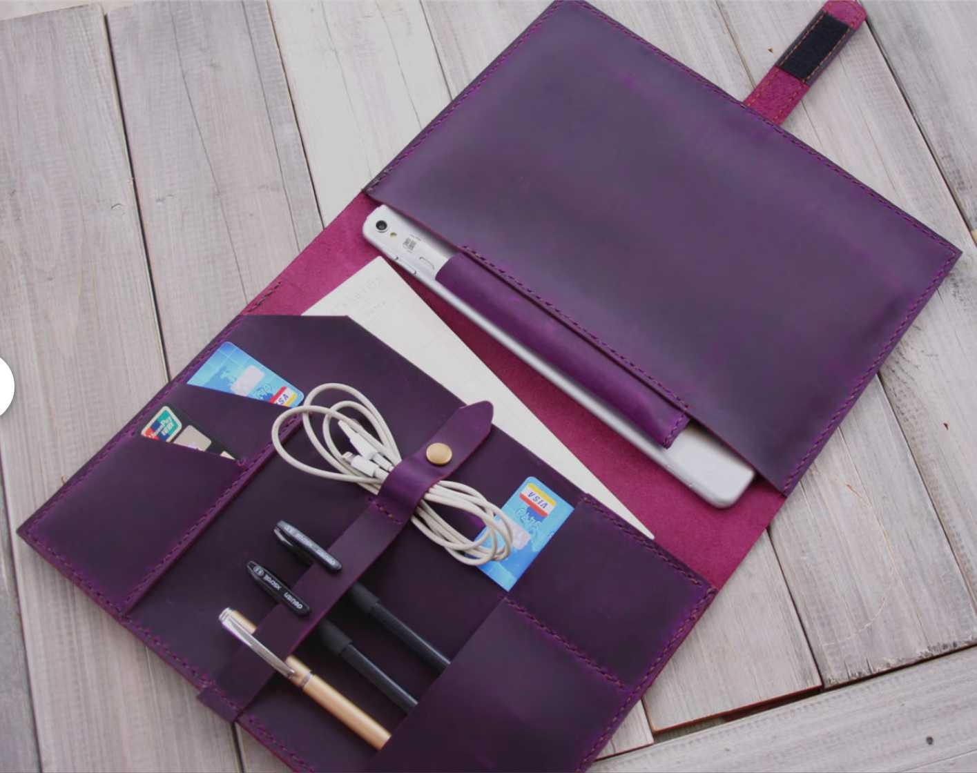 Customized iPad Portfolio with Button closure (2)