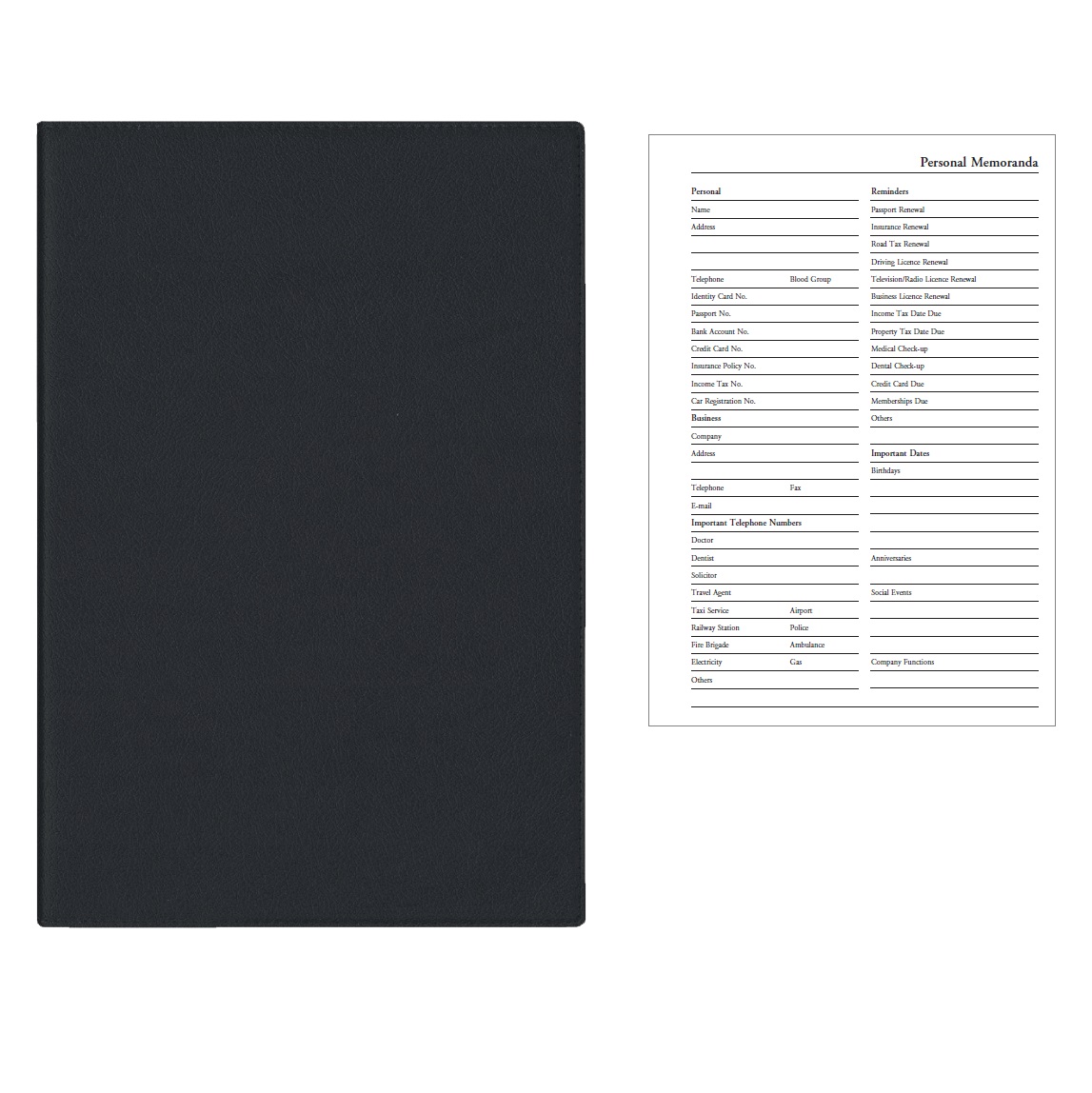B5 Notebook with PVC Slot-in Cover