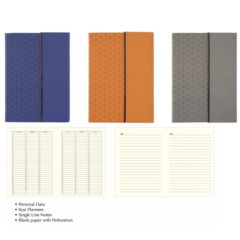 Moto Notebook 2 Tone PU with Flap (M3)