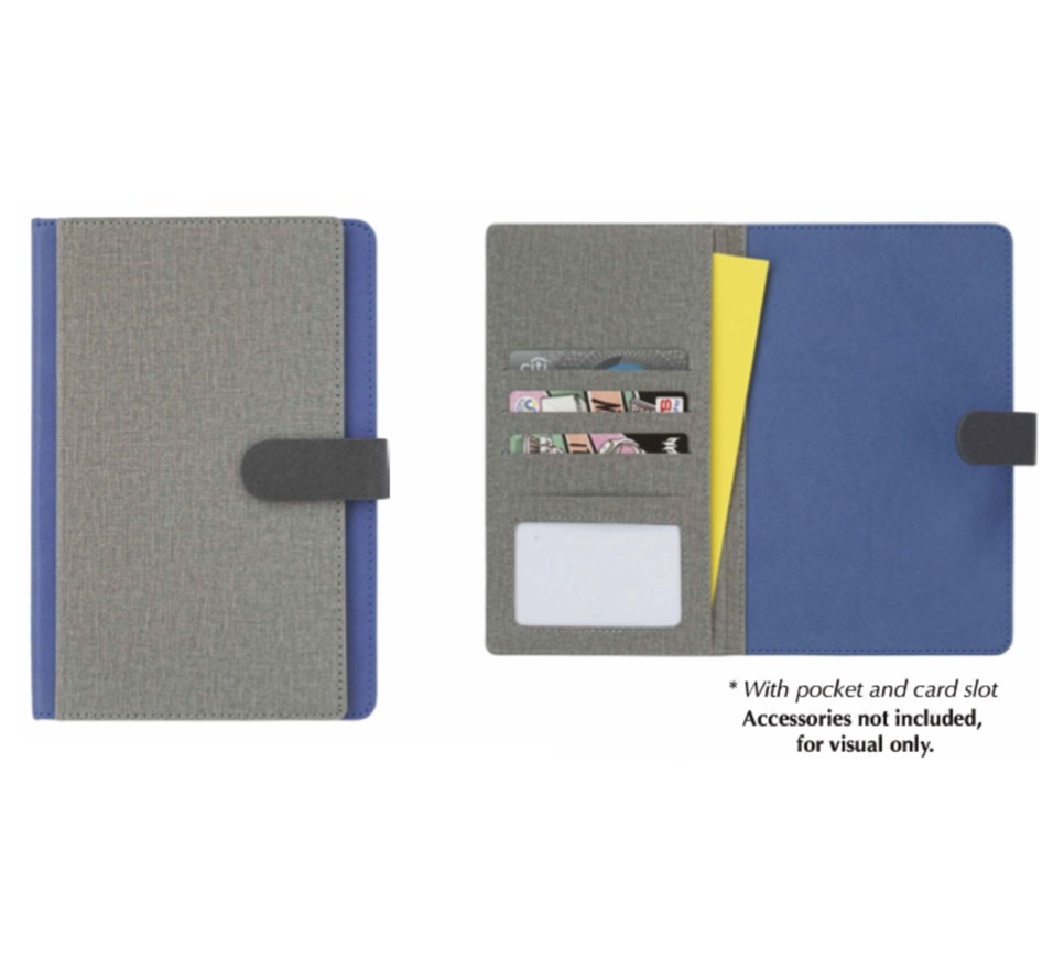 Moto Notebook A5 with Pockets & Card Slots (M10)