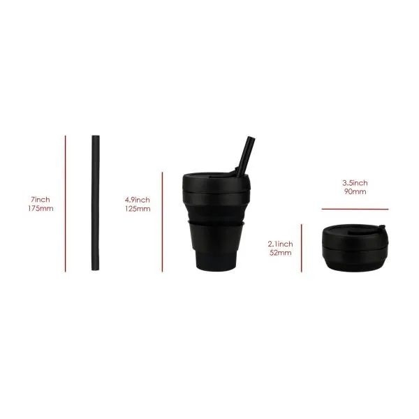 Collapsible Cup with Straw