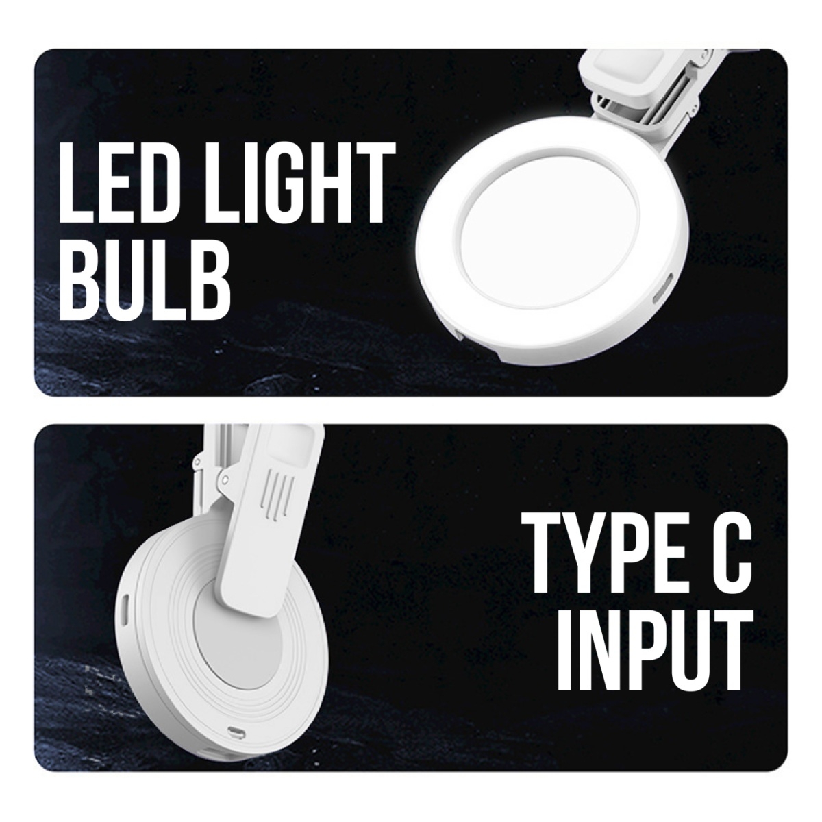 Selfie Rear Mirror Clip with LED Light (03)