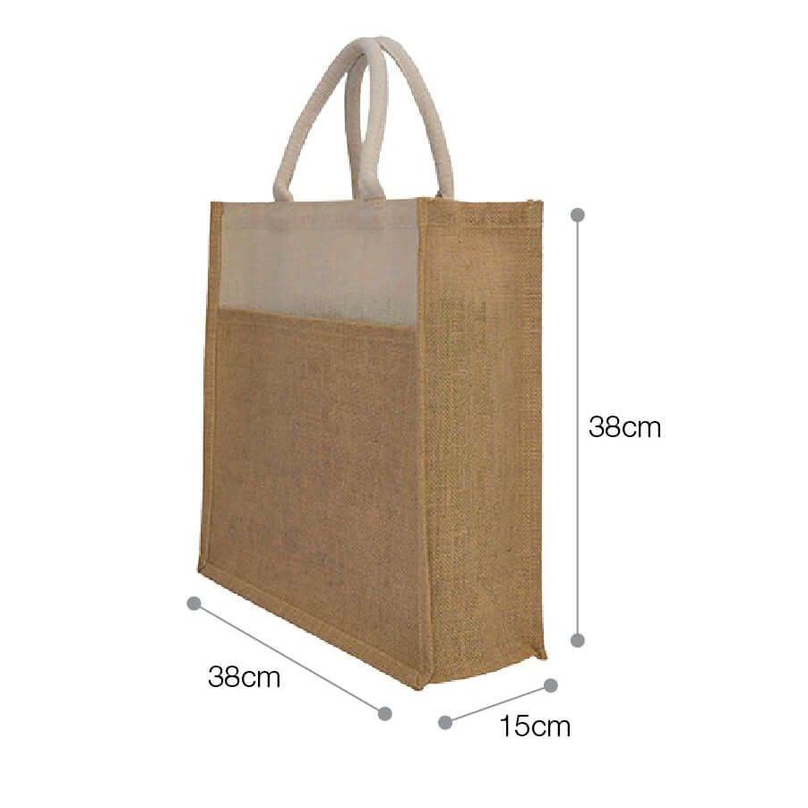 Jute Bag with Front Pocket
