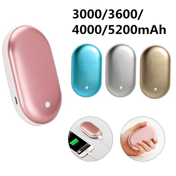 2 in 1 Portable USB Rechargeable Electric Hand Warmer Pocket Power Bank