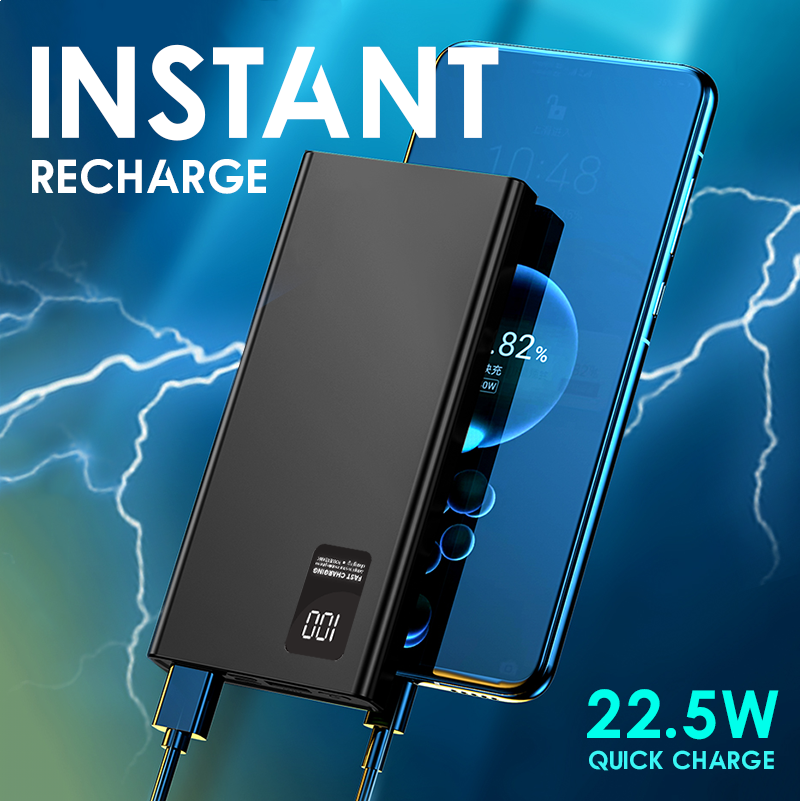 SUPER QUICK CHARGE - BUILT  IN CABLE POWERBANK